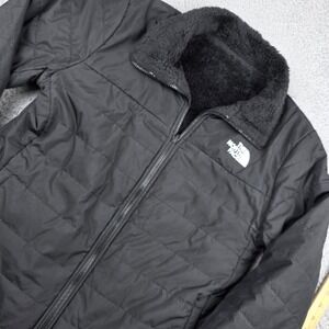 The North Face Womens Mossbud Insulated Reversible Jacket Black Medium M Quilted